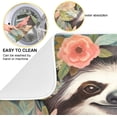 thumbnail image 2 of Sloth and Flowers Dish Drying Mat for Kitchen Counter, Ultra Absorbent Reversible Microfiber Dishes Drying Rack Pad Heat-resistant Mats 18x24in, 2 of 7