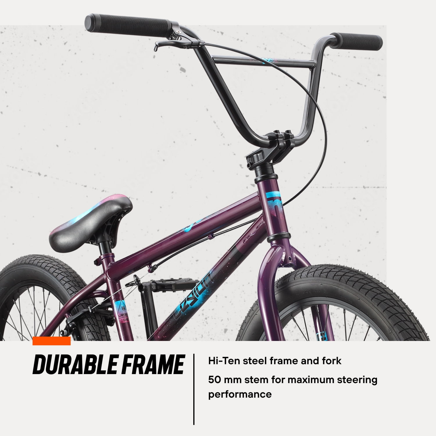 Mongoose Legion L40 Freestyle BMX Bike, 20-Inch Wheels, Ages 8 and up, Purple