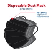 Premier Paint Roller Dust Face Mask 4-Layer Carbon Filter (Black) (25 Pack)