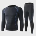 thumbnail image 2 of Conjunto de ropa interior térmica para hombre Camiseta de sudor Long Johns Bodycon Fit, 2 of 7