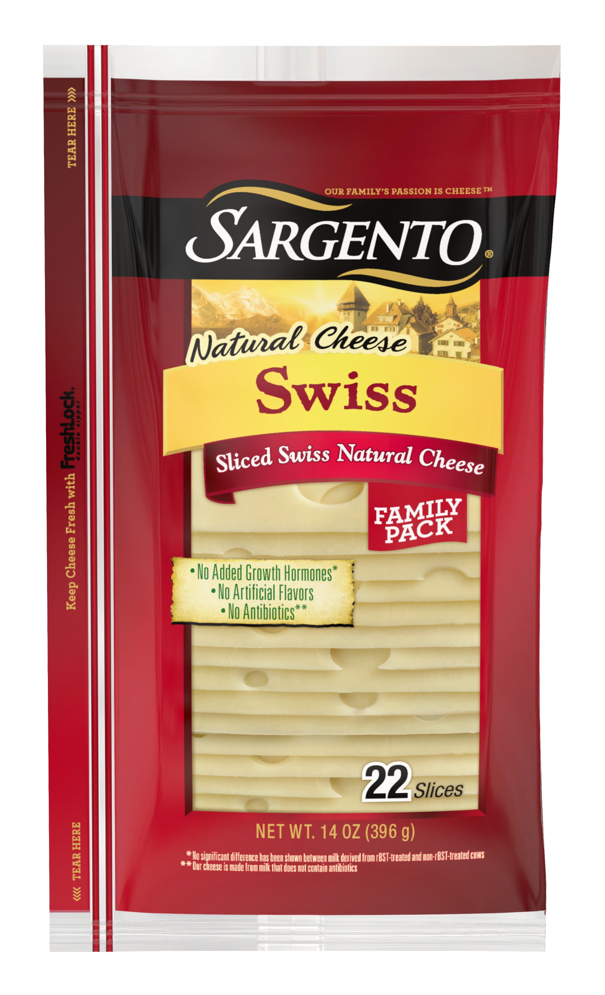 Sargento Sliced Swiss Natural Cheese 22 Slices Walmart