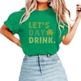 thumbnail image 1 of Pxiakgy Vente Chaude T-Shirt Trèfle de la Saint-Patrick pour Femmes Chanceux Irlandais Manches Courtes T-Shirt Graphique Trèfle Mode Décontracté Col Rond T-Shirt Imprimé Élégant Ample Doux Blouse, 1 of 3