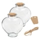 thumbnail image 1 of Uxcell 2 Pcs 12 oz/400ML Frascos de vidrio transparente en forma de corazón con tapa de corcho, cuerda y etiquetas en blanco para decoraciones de Halloween, 1 of 5