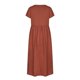 thumbnail image 5 of Vestido largo de manga corta con cuello redondo de color sólido de lino y algodón de verano informal para mujer Pompotops ghjkhdj11742, 5 of 8