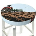 thumbnail image 3 of Fotbe Tractor plowing a field Pattern Stool Covers Round,Waterproof Round Bar Stool Covers Bar Chair Covers Washable Stool Cushion Slipcover for 12-14 Inch Chair-12 inch, 3 of 7