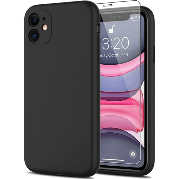 PEACNNG-Case for iPhone 11 Case with Screen Protector,Pass 16ft Drop Test Shockproof Durable Soft Flexible Silicone Gel Rubber Cover,Slim Fit Protective Phone Case for Phone 11