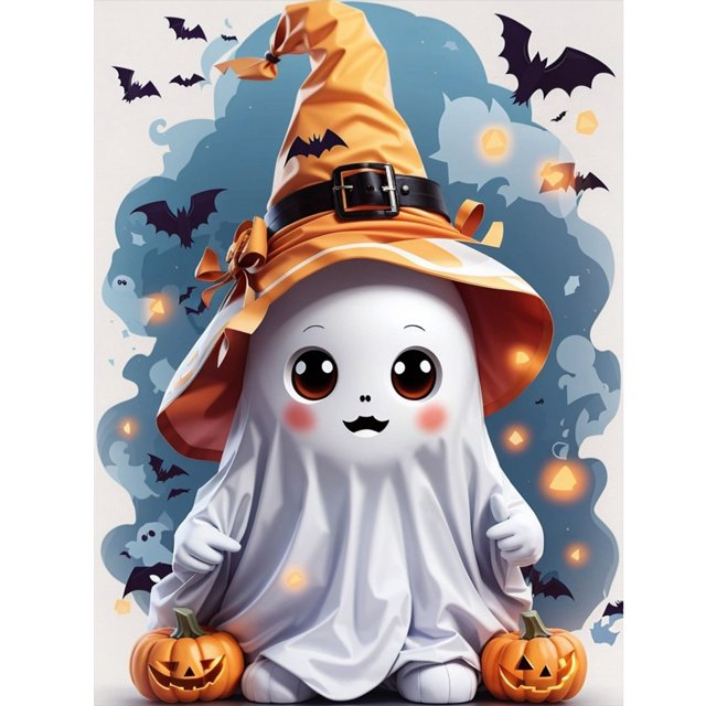 5D DIY Halloween Lindo Fantasma Kit 30x40cm