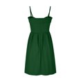 thumbnail image 5 of Mrat Women's Pleated Flare Mini Dress Satin Homecoming Dresses Sleeveless Spaghetti Strap A-Line Prom Dress Cute Short Party Gown Dress Cute Short Party Gown Dress Green XXXL, 5 of 6