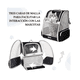 thumbnail image 4 of Mochila Transportadora Para Perros/gatos Plegable Gris Belug Negro Gris, 4 of 5