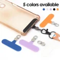 thumbnail image 3 of Universal Phone Lanyard Tether Tab 360 Degree Rotatable Soft TPU Mobile Phone Gaskets Replacement Phone Case Patrs Hanging Clips 5PCS Clear, 3 of 6
