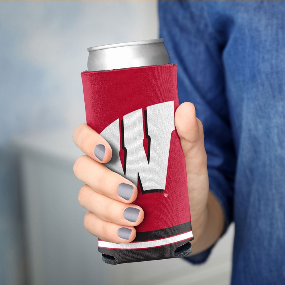 NCAA Wisconsin Prime 12oz Slim Can Cooler, Collapsible