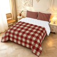 thumbnail image 2 of Manfei Retro Grid Full Size Comforter Sets,Classic Plaid Bedding Comforter Set,Red,Reversible,3-Piece,1 Comforter and 2 Pillowcases,3-Piece,1 Comforter and 2 Pillowcases, 2 of 7