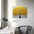 thumbnail image 3 of COMIO Painted Oil Painting Modern Textured Yellow Flower Wall Art Modern Abstract Floral Artwork 20x16in, 3 of 4
