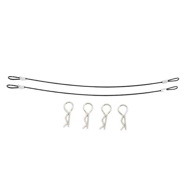 Bewildely Cuerda antipérdida de la cáscara del coche con alta dureza y compatibilidad de la barra del Pin del clip R del metal de la fuerza Kits de construcción modelo negro 1:8