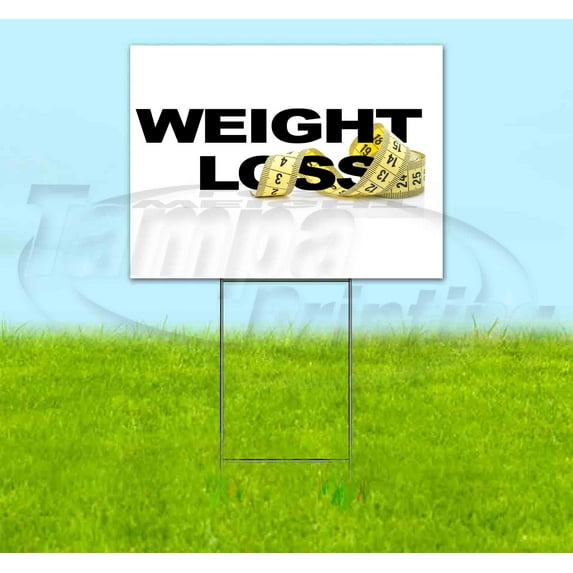 Weight Loss (18" x 24") Yard Sign, Includes Metal Step Stake