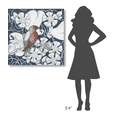 thumbnail image 4 of Global Gallery's 'Arts and Crafts Bird Indigo I' by Elyse DeNeige Stretched Canvas Wall Art, 4 of 4