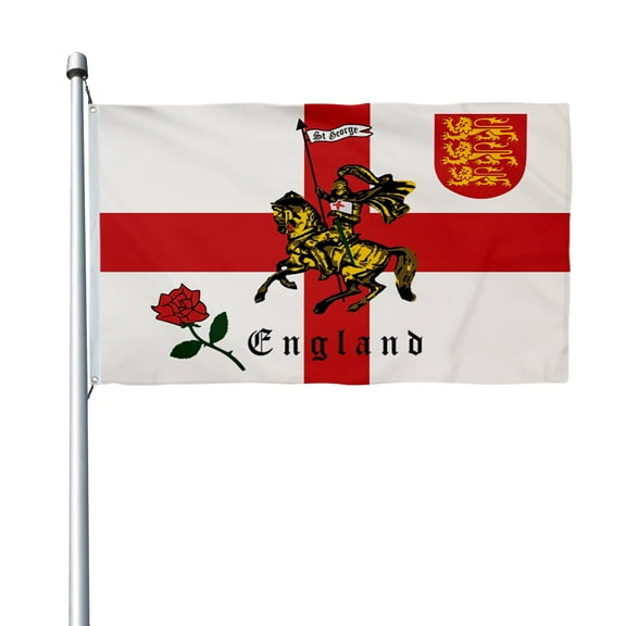 Aihccy St George Charger Flag with Brass Grommets Size - 3x5Ft