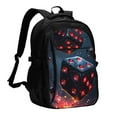 thumbnail image 1 of Easygdp Cosmic Red Sparkle Dice Mochila para Laptop de Viaje con Puerto USB, Mochila para Laptop con Puerto de Carga USB para Mujeres y Hombres, 1 of 7