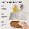 thumbnail image 3 of HBK Glass Soap Dispenser Set with Wooden Tray, 2 Pack 14 oz Clear Pump Bottles for Bathroom Kitchen, Stainless Steel, Refillable Hand Dish Soap, 3 of 8