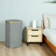 thumbnail image 7 of Yeulluey Laundry Hamper with Lid, 110L Large Laundry Hamper with Handle and Lid, Collapsible Clothes Basket Organizer with Removable Inner Bag for Clothes Toys Towels - Grey, 7 of 7