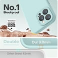 thumbnail image 4 of Silicona Premium, a Prueba de Golpes, Forro Suave Antiarañazos - para iPhone 15 Pro Max 6.7" Menta, 4 of 7