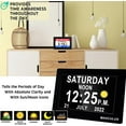 【Upgraded】 Digtal Clock with Day and Date for Seniors, Auto DST, 19 Alarms & Auto Dimmable, Non