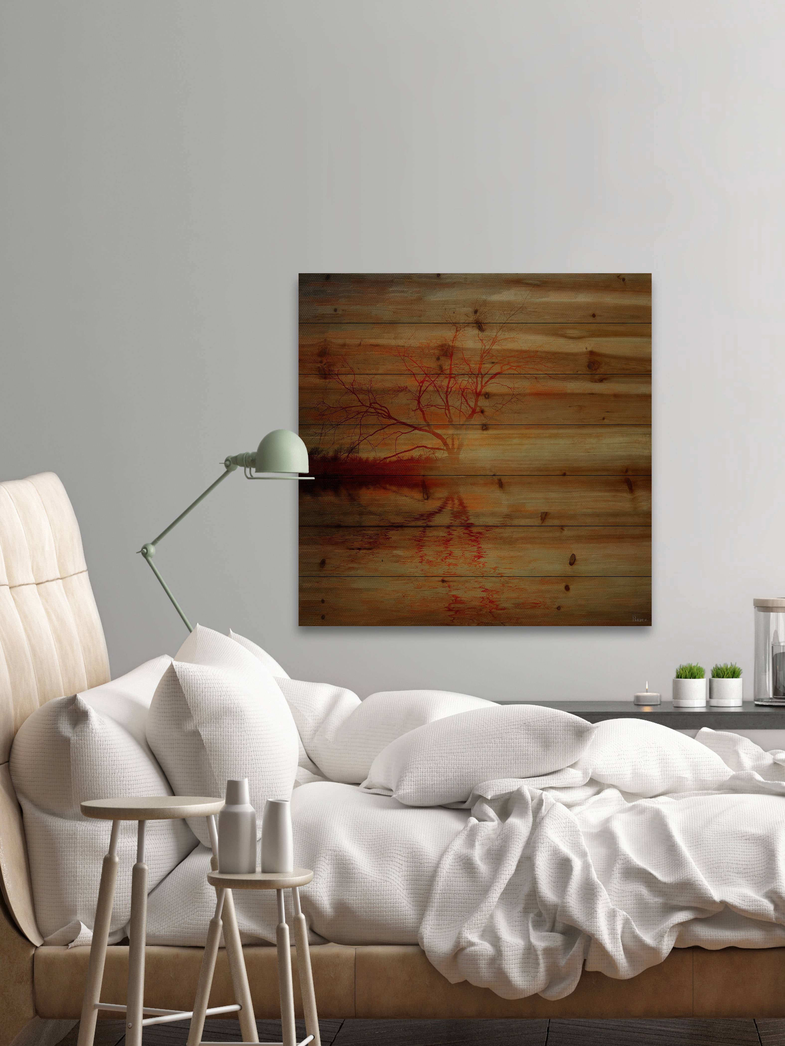 Parvez Taj Amazing Sunset Pinewood Wall Art