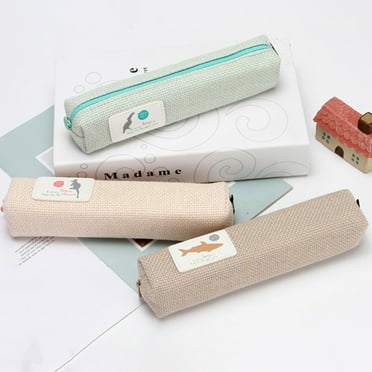 Hariumiu Pencil Case Pencil Bag Large Capacity Dust-proof Stationery Cute Cotton And Linen Pen Storage Bag for Daily Use