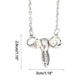 thumbnail image 3 of Necklace for Women Ladies Creative Personality Uterus Pattern Rhinestone Metal Necklace Gift for Women, 3 of 8