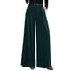 thumbnail image 1 of Pantalones PRETTYGARDEN de Pierna Ancha con Cintura Elástica Verde Oscuro L, 1 of 8