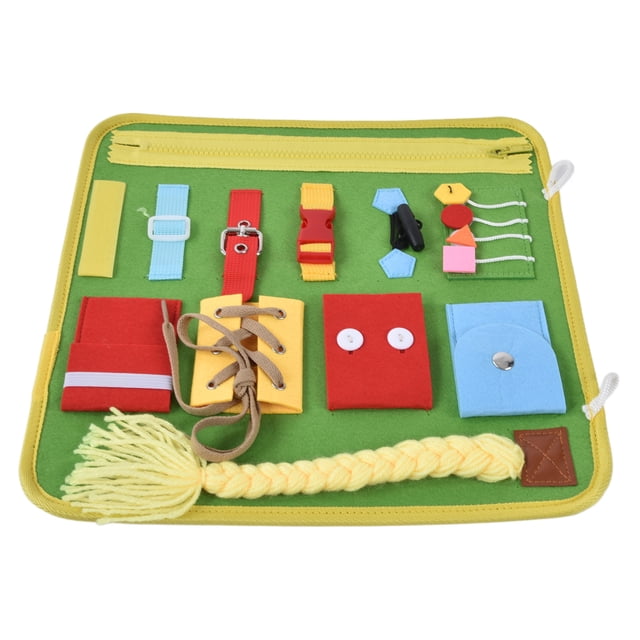 Tablero educativo para niños pequeños, tablero sensorial educativo, tablero para bebés, juguete de entrenamiento con hebilla, tablero de fieltro, juguete educativo, tecnología avanzada