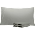 thumbnail image 1 of King Pillowcases Set of 2, 100% Brushed Microfiber, Soft and Cozy, Wrinkle, Fade, Stain Resistant with Envelope Closure, 20 x 40 Inches, Smoke Grey, 1 of 7