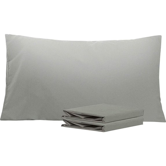 King Pillowcases Set of 2, 100% Brushed Microfiber, Soft and Cozy, Wrinkle, Fade, Stain Resistant with Envelope Closure, 20 x 40 Inches, Smoke Grey