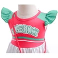 thumbnail image 3 of Baby Girl Cheerleader Costume Dress with Bag and Bowknot Hair Band Halloween Birthday Outfits, Size 12M-6T, 3 of 6