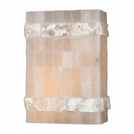Pompeii Collection (Pompeii Collection 1 Light Flemish Brass Finish Natural Quartz Stone Wall Sconce 8