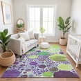 thumbnail image 7 of Addison Rugs Mayfield Premium Machine Washable Transitional Geometric Purple Rectangle Rug, 5' x 7'6", 7 of 7