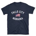 thumbnail image 1 of Falls City Nebraska Patriot Men's Cotton T-Shirt, 1 of 1