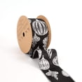 thumbnail image 2 of LaRibbons 2 1/2" Wired Ribbon | "Glitter Ornament" Black/Silver | 10 Yard Roll, 2 of 6