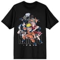 thumbnail image 7 of Naruto Classic Character Group With Kanji Crew Neck Short Sleeve Men's Black T-shirt-XL, 7 of 7