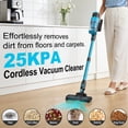 thumbnail image 2 of CareVac Cordless Stick Vacuum Cleaner Lightweight for Carpet Hard Floor Pet Hair Led Display V11, 2 of 11