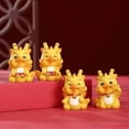 thumbnail image 2 of Enqiretly Dragon Figurine Add Charm To Home With Exquisite Dragon Decoration Materials Yellow Money Bag Blessing 1Set, 2 of 6