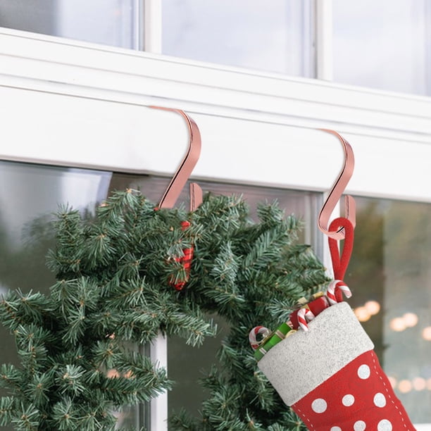 Ganchos de Metal Xihbxyly para Calcetines Navideños Ganchos para Chimenea Navideños Multiusos