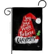 Ornament Collection  13 x 18.5 in. Joy Love Peace Garden Flag with Winter Christmas Double-Sided Decorative Vertical Flags House Decoration Banner Yard Gift