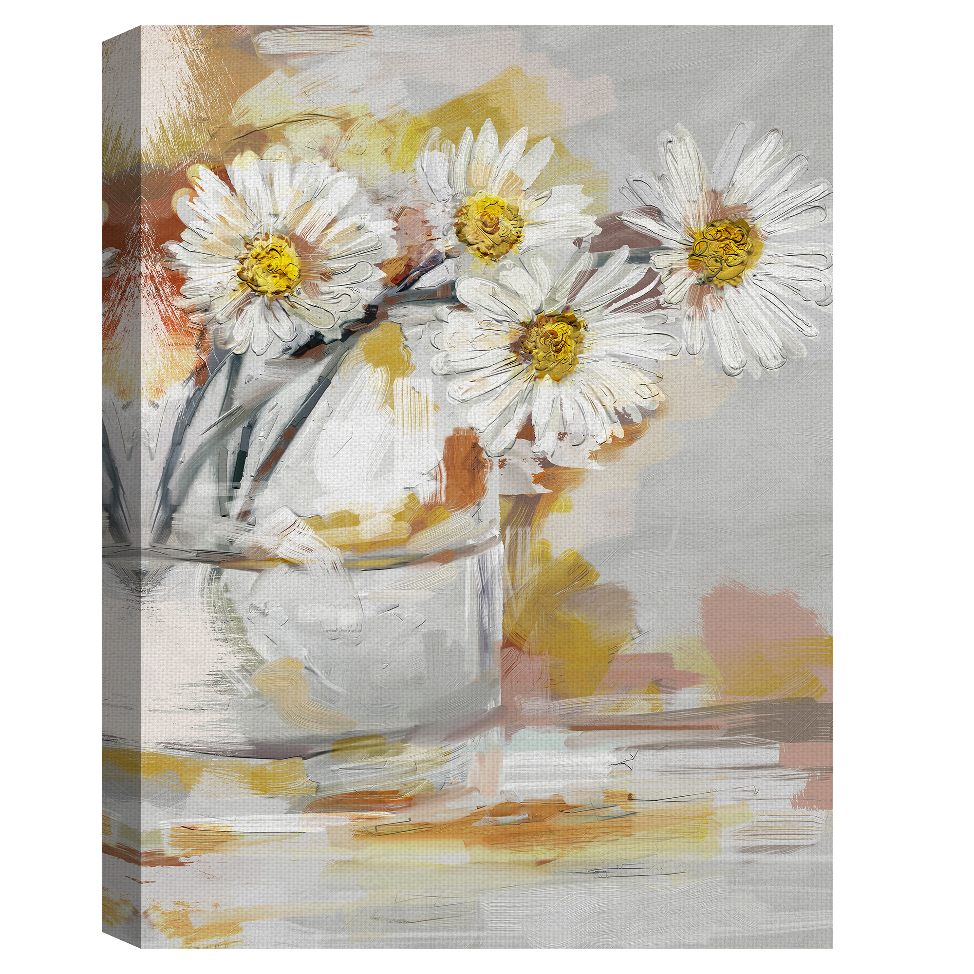 Masterpiece Art Gallery Bellis Perennis Daisy Bouquet By Studio Arts Canvas Art Print 18" x 24"