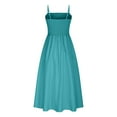 thumbnail image 7 of ZyeKqe Womens Dresses Casual Smocked Maxi Dresses Spaghetti Strap Swing A-Line Long Flowy Dress Summer Beach Sundress, 7 of 7