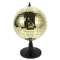 SOPOTUTU Golden Disco Globe Rotating Decorative Light for Home Office Party Events Plastic 1 Piece