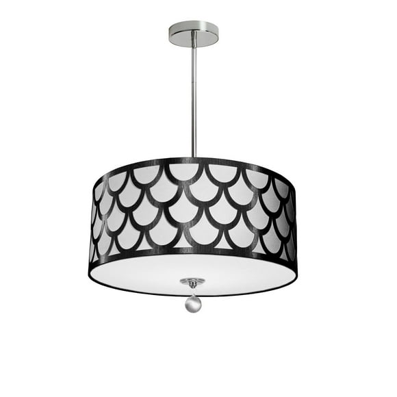 Dainolite HAN-194P-PC-BW Black/White Pendant