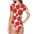 thumbnail image 4 of Naloa Hand Drawn Tomatoes Women's Short-Sleeved Onesie, One-Piece Swimsuit for Parties, dates, clubs - Small, 4 of 9