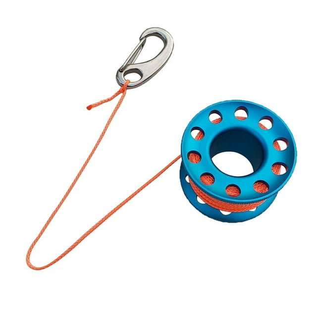 Langgg 10m Guide de Plongée en Alliage pour Technique de Plongée Bobine de Plongée Bleu