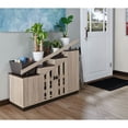 thumbnail image 4 of Furniture of America Garner Rustic 9-shelf Storage Shoe Cabinet by  Vintage Grey Reclaimed Light Wood, 4 of 5
